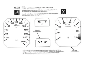 Bms racing Pellicola Tachimetro, Bianco per VW Golf, Jetta 1, Scirocco 2 Gti - Foto 1 di 1