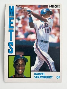 Tarjeta de novato Darryl Strawberry O-Pee-Chee 1984 #182 casi nueva - Imagen 1 de 2