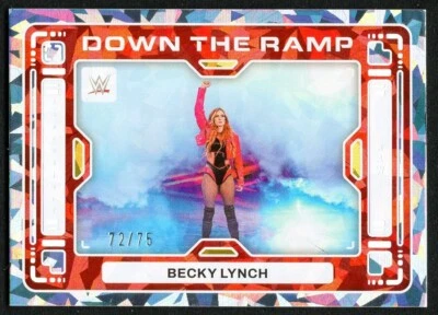 WWE PANINI PHOTOGENIC 2023 BECKY LYNCH DOWN THE RAMP CRACKED ICE 72/75 The Man! - Image 1 of 2