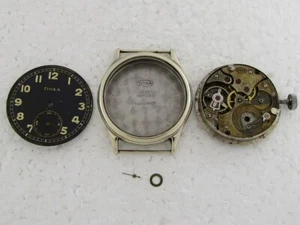 Doxa D-H Wehrmacht Officer WW2 Vintage 1939-1945 Swiss Military Watch for REPAIR - Picture 1 of 23