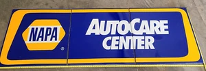 Vintage Metal Napa Auto Care Center Sign 3 Pcs. 34”x102” Car Decor Garage - Picture 1 of 12