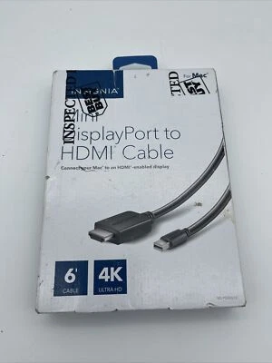 Insignia 6ft DisplayPort to HDMI Cable, to Connect Mac to HDMI Enabled Display - Image 1 of 4