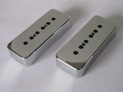 Cover pickup chitarra plastica 50 mm cromo P90 soapbar pickup cover adatta Les Paul - Immagine 1 di 2