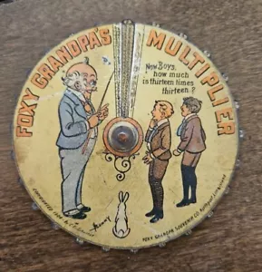 1904 Foxy Nonno's Moltiplicatore Giocattolo Latta Calcolatrice Louisiana Esposizione Acquisto - Foto 1 di 2