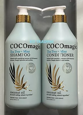 (2-Pack) COCOmagic ~ Protein-Rich Botanical TEA TREE MINT SHAMPOO + CONDITIONER - Image 1 of 4