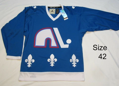 Quebec Nordiques size 42 fits like a 44  Adidas TEAM CLASSICS NHL Hockey Jersey Cover