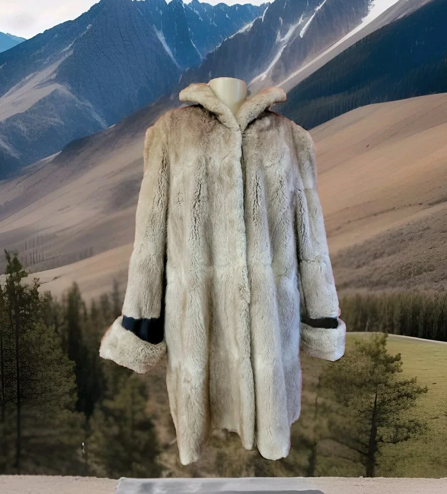  LUJO, Carman's Omaha, Abrigo Columpio Centro Estilo PIEL VINTAGE AÑOS 50 #00 Foto 1 de 4