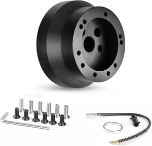 For GM Chevy 5 & 6 Hole Steering Wheel Polished Hub Adapter Flaming River Ididit - Bild 1 von 8