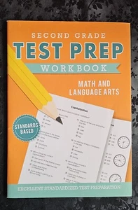 Second Grade Test Prep Educational Learning Workbook: Math & Language Arts - NEW - Picture 1 of 6