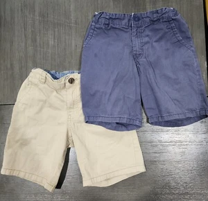 Cat & Jack Boys Uniform Shorts Tan Blue Size 8 Pre-owned - Picture 1 of 10