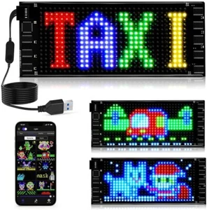 Luce LED Occhi di Diavolo per Auto Modello di Testo Digitale Piccola Bacheca Bluetooth - Foto 1 di 16