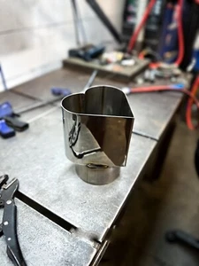 Custom love heart exhaust tip - Picture 1 of 3