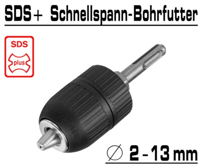 SDS-Plus Schnellspann Bohrfutter Bohrhammer Bohrmaschinen Adapter Ø 2-13mm 0510 - Bild 1 von 2