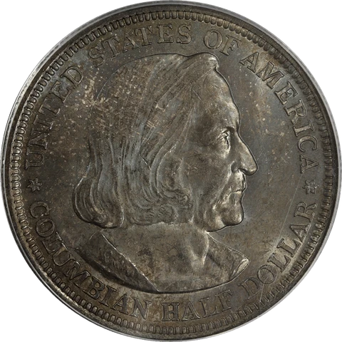 1892 Columbian Exposition Commemorative 50c, PCGS MS 64 - Old Green Holder Cover