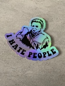 Michael Myers Halloween Decal Sticker 3” Waterproof Holographic Vinyl - Picture 1 of 5