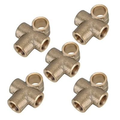 5x Bremsleitung Rohr Messing T 3 Weg Innengewinde Verteiler M10x1 Metrisch ui km - Image 1 of 4
