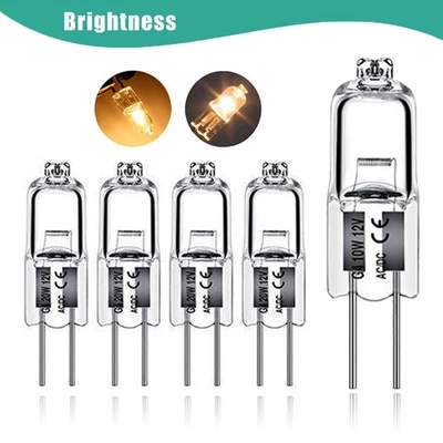 10 x G4 5W 10W 20W HALOGEN BULBS Warm Light Globe Warm White 12V 2-pin base lamp - Image 1 of 4