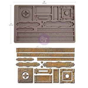 Tapes and Labels | 5" x 8" Silicone Decor Mould | Finnabair | Steampunk - Picture 1 of 6