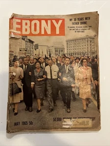 Ebony Magazine - May 1965 MLK 50,000 March On Montgomery - MailLabel - DAMAGED - Picture 1 of 9