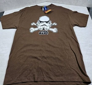 Star Wars Cross Bones Stormtrooper braun Erwachsene Large Baumwolle T-Shirt neu mit Etikett - Bild 1 von 7