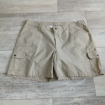 Pantalones cortos cargo de lona Carhartt para mujer talla 20 tostado WB164 7" entrepierna Foto 1 de 4