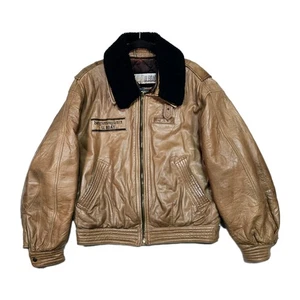 Giubbotto pelle bomber U-Boat Bergrettungdienst vintage anni 60 uomo L pelliccia patina tedesca - Foto 1 di 21