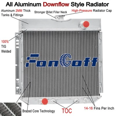 3 Row Radiator Fit 1967-1970 Ford Mustang 1971-1972 Mercury Comet 4.1L/3.3L 2.8L Foto 1 de 4
