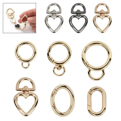 Alloy Spring Clip Clasp Trigger Clips Hook Keyrings Split Findings Various Types - Image 1 of 4