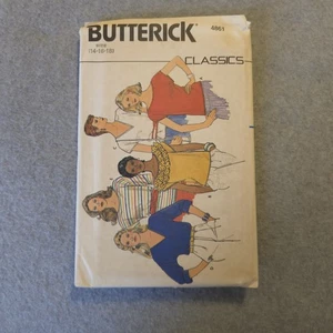 Butterick 4861 Sewing Pattern Size 14-18 Misses Pullover Tops Classics Uncut - Picture 1 of 8
