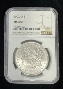 1902-O Morgan Silver Dollar NGC MS64+➕PLUS GRADE W/ INSANE LUSTER➕ - Picture 1 of 2