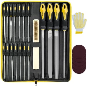 26Pcs File Set, Round and Flat File Kits are Made of High Carbon-Steel, Ideal... - Picture 1 of 7