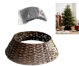 Anello in Rattan Di Vimini Base per Albero Di Natale Colore Marrone 50x67x22 Cm - Foto 1 di 5
