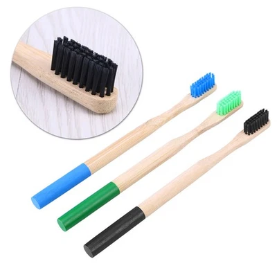  3 Pcs/pack Spazzolino Da Viaggio Spazzola Di Bamboo Dente Smetti - Immagine 1 di 4