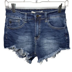 KanCan Raw hem distressed mid rise shorts size 7/27 - Picture 1 of 4