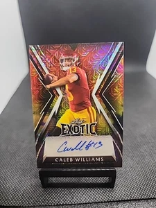 2023 LEAF Caleb Williams  SSP/7 Exotic Football MOJO PARROT PRINT XRC AUTO - Picture 1 of 2