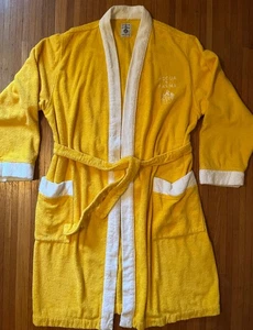 Herren Acqua de Parma Frottee Bademantel Gr. Small gelb & weiß Loungewear Italien - Bild 1 von 5
