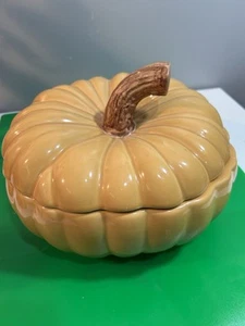 Vintage Williams Sonoma große bedeckt Kürbis Suppenterrine Thanksgiving Halloween - Bild 1 von 8