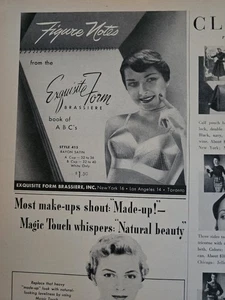1950 Women's Exquisite Form rayon satin brassiere bra style 415 Vintage ad - Picture 1 of 1
