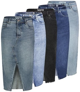 Sublevel Damen Jeans Rock Damenrock Midi Jeansrock wadenlang Midirock LSL-459 - Bild 1 von 20