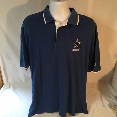 Vtg Starter Classic Collection Team NFL Mens Polo Shirt Blue Dalas Cowboys XL FS - Image 1 of 4