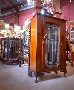 1920s Leadlight Music Cabinet - Picture 1 of 10