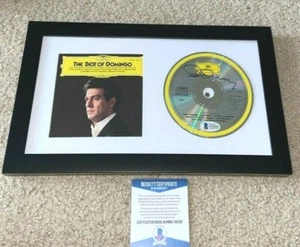 PLACIDO DOMINGO SIGNED THE BEST OF DOMINGO CD COVER FRAMED OPERA MAESTRO BAS - Picture 1 of 2