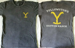 Yellowstone TV Show Dutton Ranch Mineral Wash Licensed Black T-Shirt - Picture 1 of 5