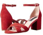Steven by Steven Madden Womens Voomme-Red Suede Leahter Sandal Sz.8.5 $59.99