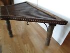 Antique Industrial Steampunk Cart ramp Coffee Side Table Iron & wood Salvage 