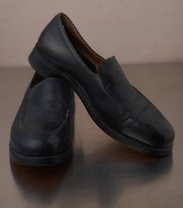 John Varvatos Men's Black Leather Dress Shoes hand made in Italy 10/10.5 - Picture 1 of 8