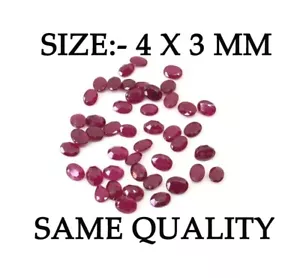 AAA Quality Natural Ruby Oval Shape Size 4x3 mm Cut Faceted Loose Gemstone 5232 - Picture 1 of 5
