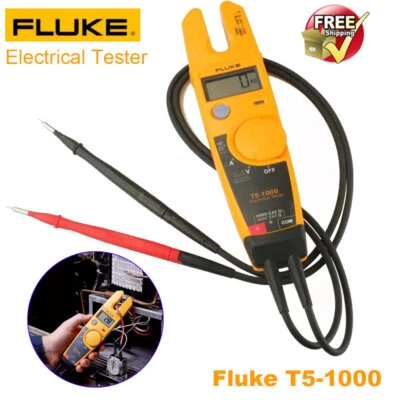 FLUKE T5-1000 1000 Voltage Current Electrical Tester (Clamp meter)- Fsat Free - Image 1 of 4