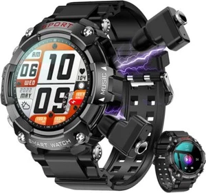 2-IN-1 Military Smart Watch With TWS Earbuds (Answer/Make Call) Fitness Tracker - Picture 1 of 23