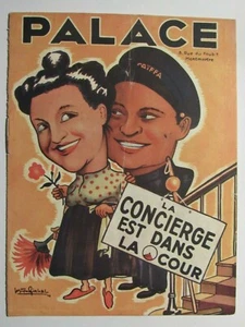 04F59 Raro Antiguo Programa Teatro Palace 1945 La Concierge Se En La Patio - Imagen 1 de 3